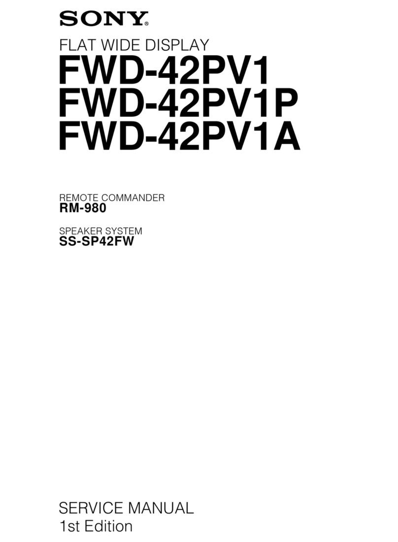 Sony PlasmaPro FWD-42PV1 User manual