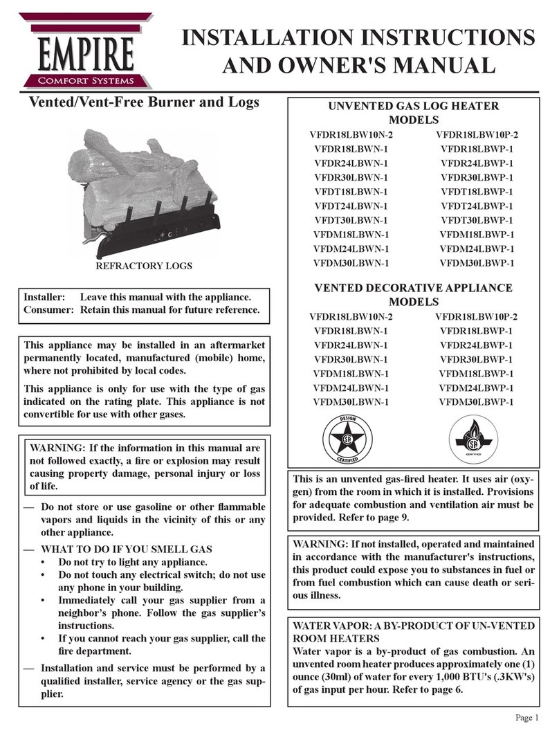 Empire VFDR18LBW10N-2 Installation and owner's manual
