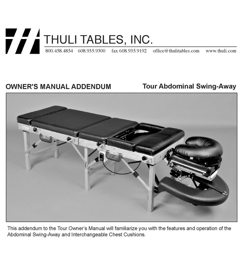 Thuli Tables Tour Abdominal Swing-Away Owner's manual addendum
