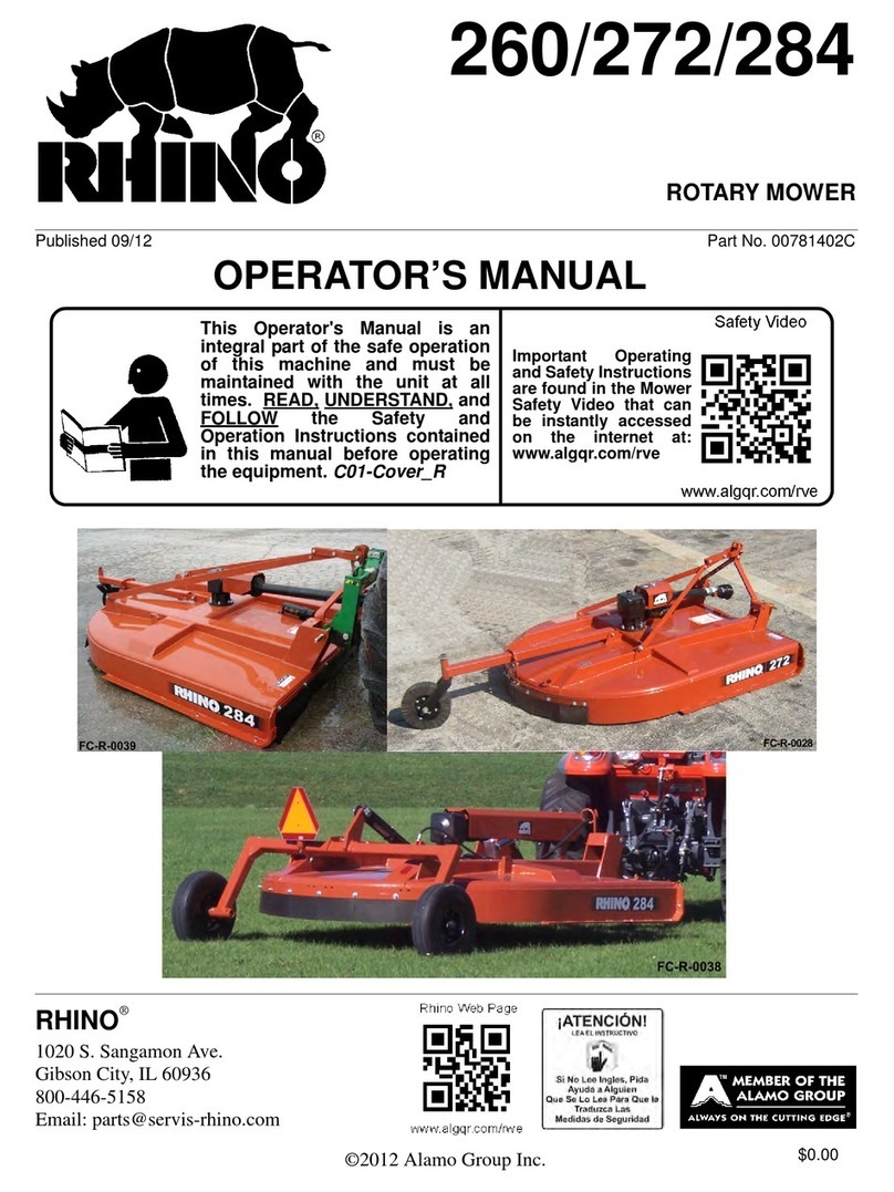 RHINO 260 Operator's manual