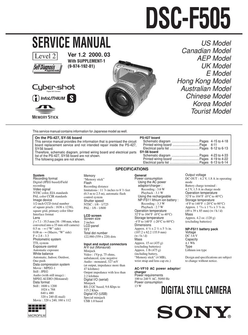 Sony Cyber-shot DSC-F505 User manual