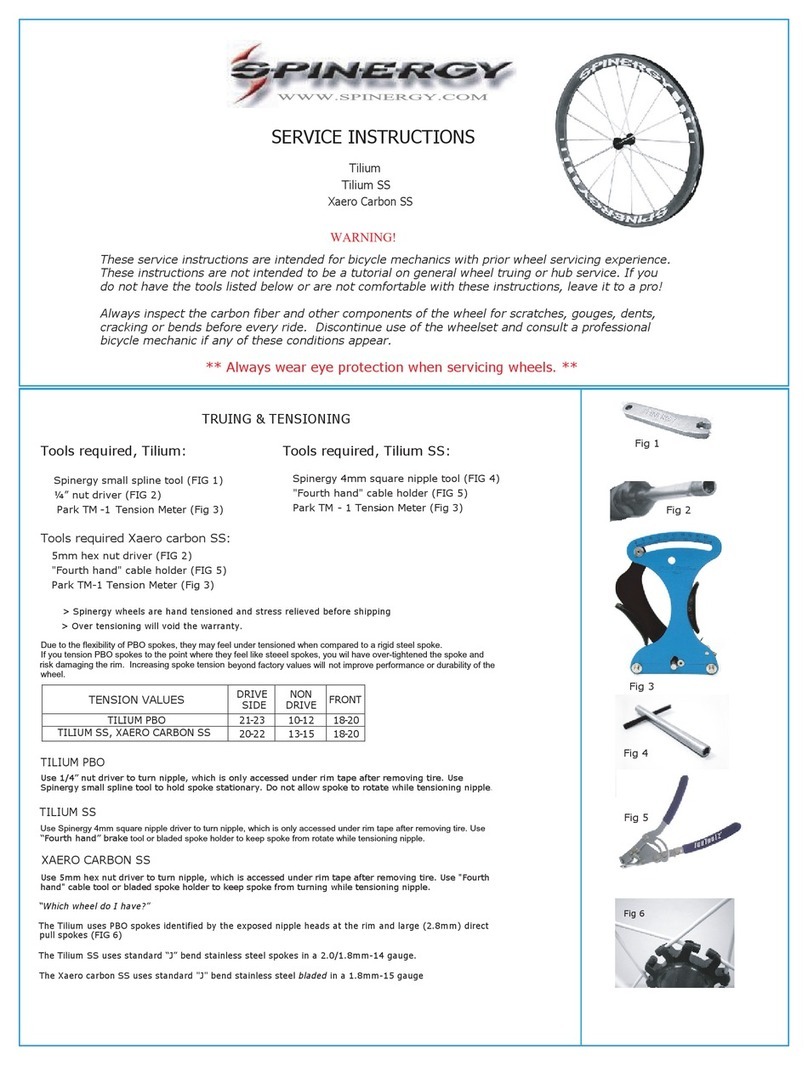 Spinergy Tilium Service instructions