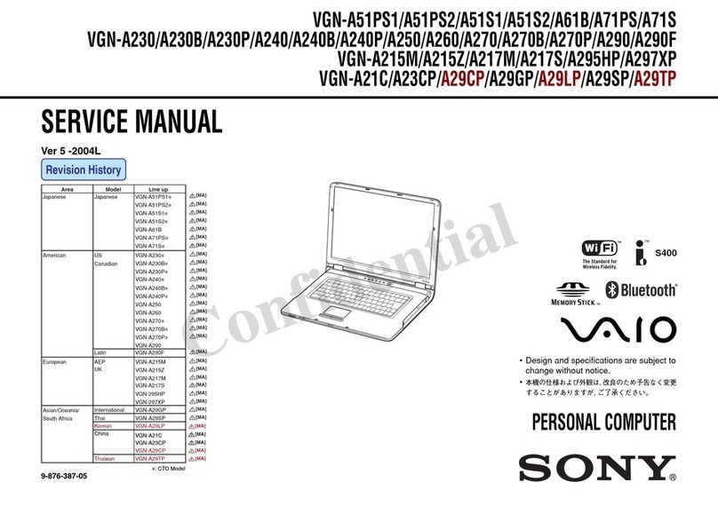 Sony Vaio VGN-A51PS1 Service manual