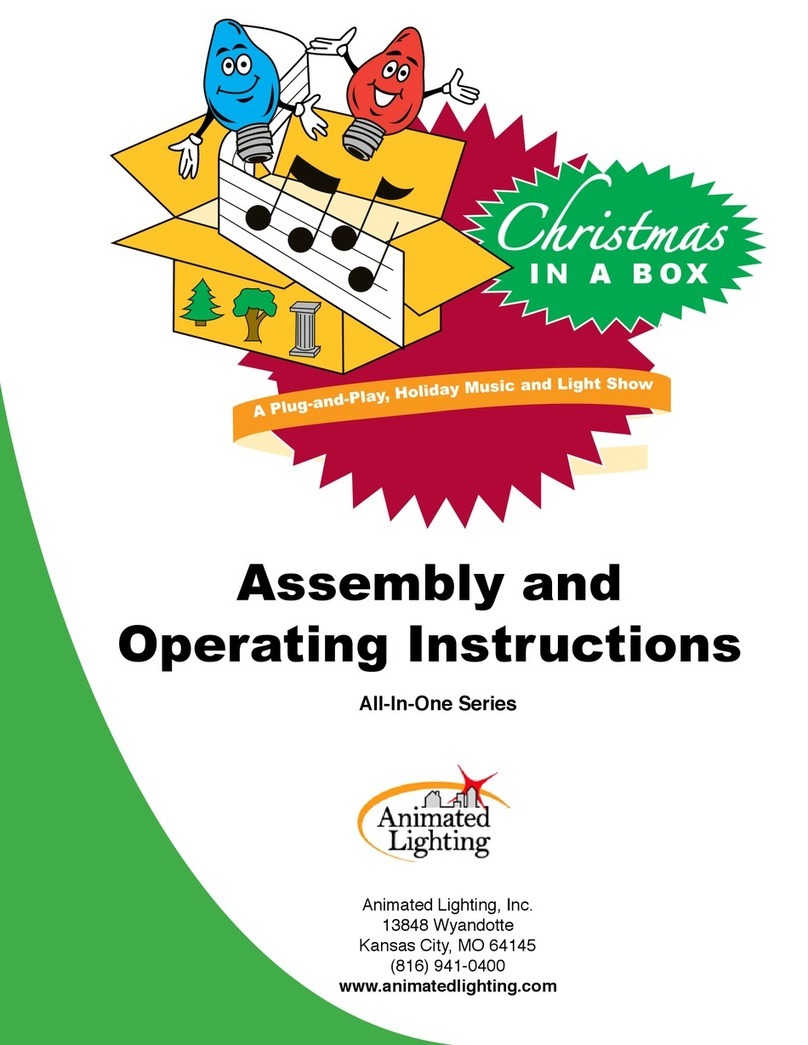 Animated Lighting Christmas in a box Assembly and operating instructions