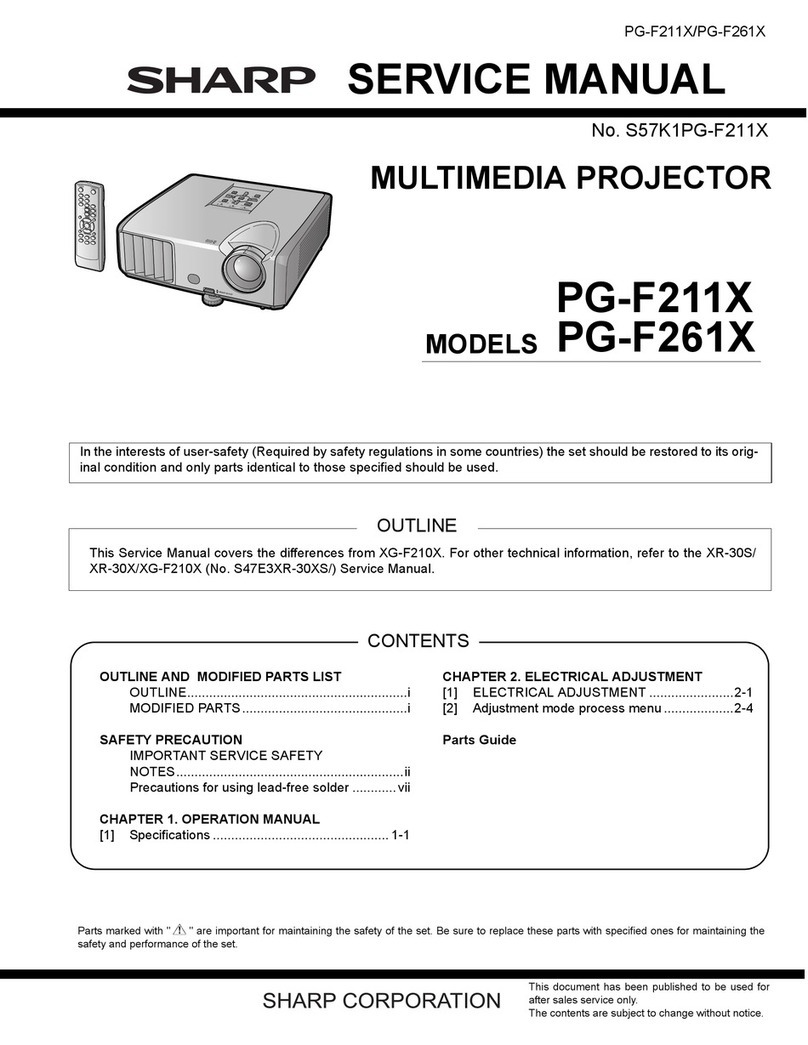 Sharp Notevision PG-F261X User manual