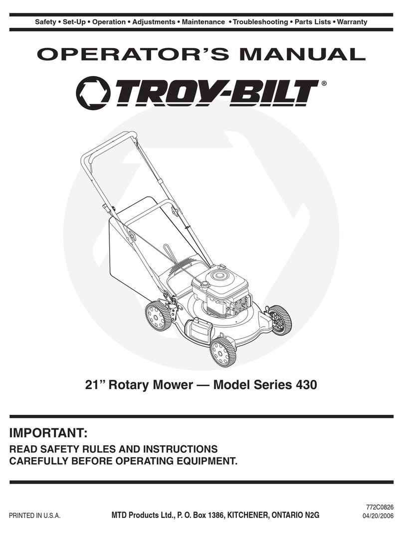 Troy-Bilt series 430 User manual