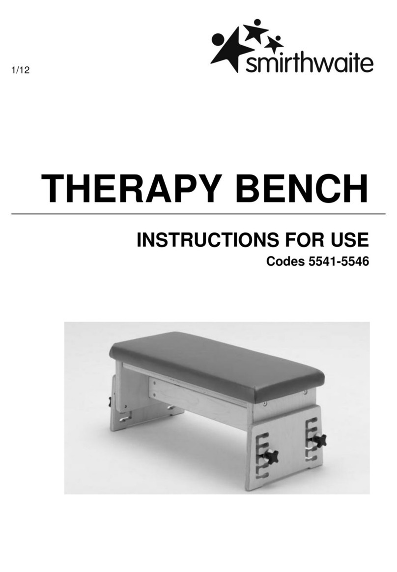 smirthwaite THERAPY BENCH Instructions for use