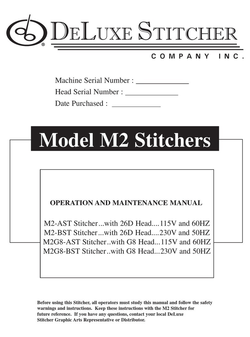 DeLuxe Stitcher M2 Series Operation and maintenance manual
