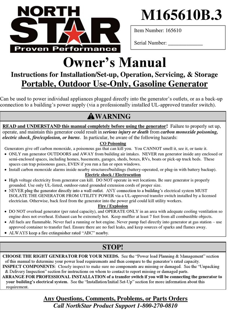 North Star M165610B.3 owner's manual