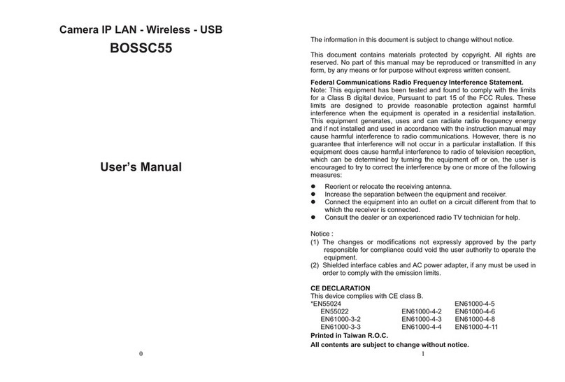Bosslan BOSSC55 Wi-Fi Camera Pro User manual