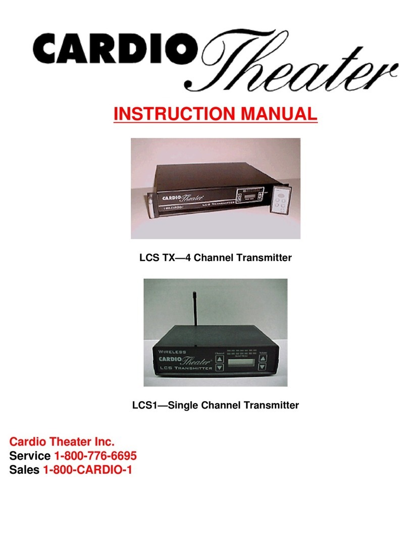 Cardio Theater LCS-TX instruction manual