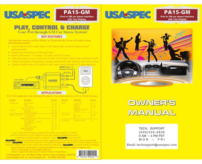 USASPEC PA15-GM owner's manual