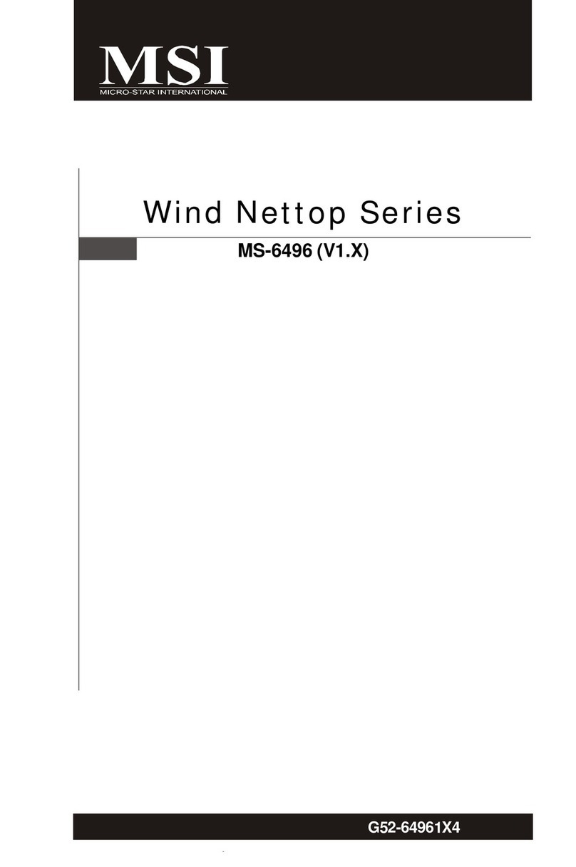 MSI Wind Nettop Series MS-6496 User manual