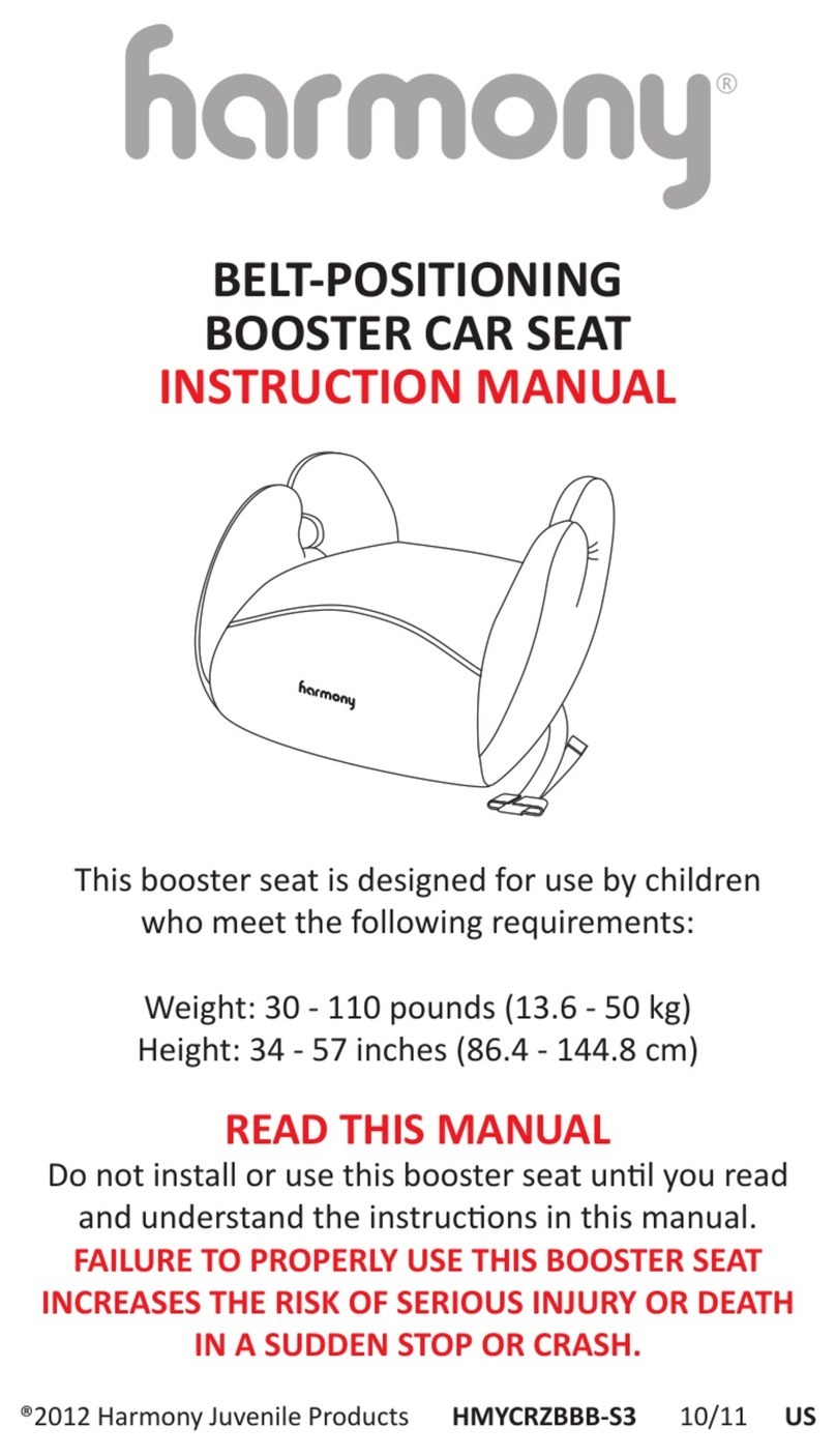 Harmony Belt-Positioning Booster Car Seat instruction manual