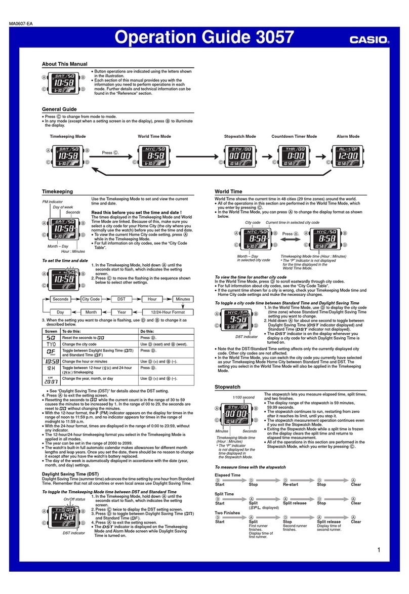 Casio 3057 User manual