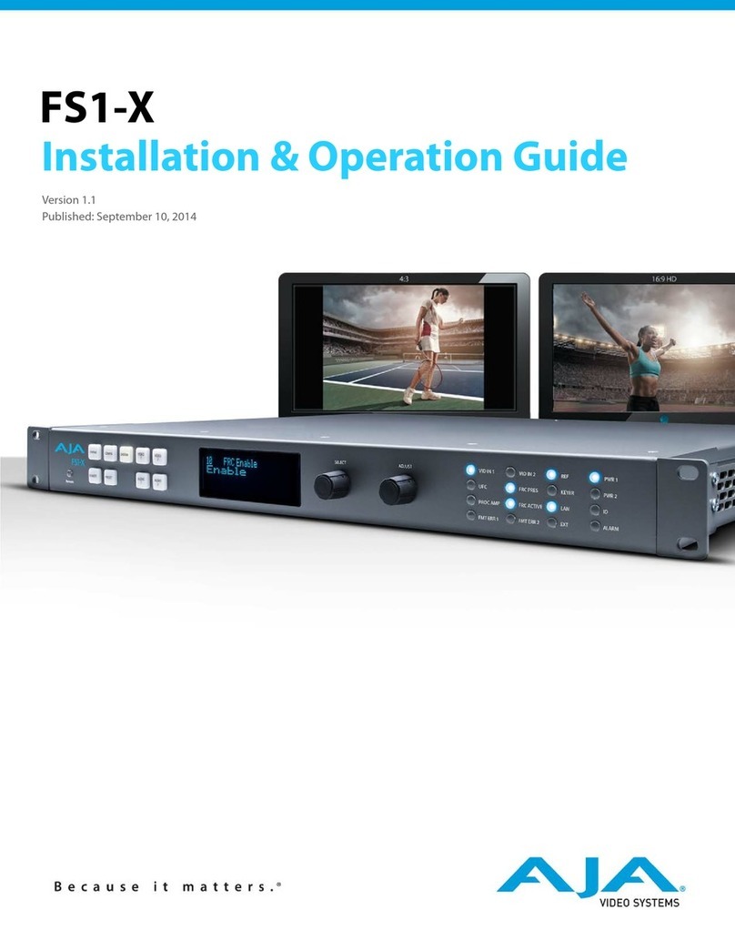 AJA FS1-X Installation & operation guide
