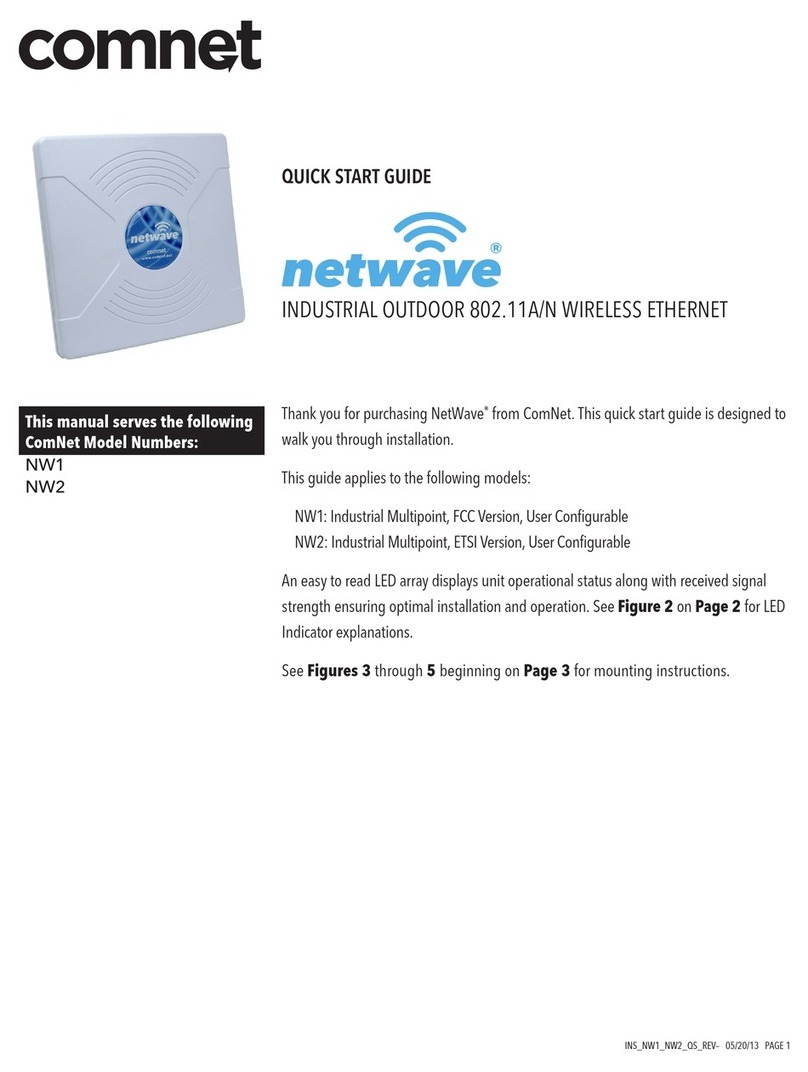 Comnet netwave NW1 quick start guide