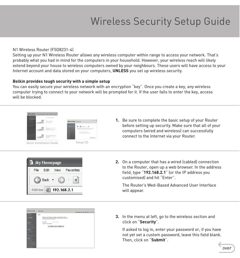 Belkin F5D8231-4 - N1 Wireless Router User manual