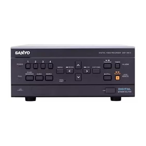Sanyo DSR-M814 Installation and operating instructions
