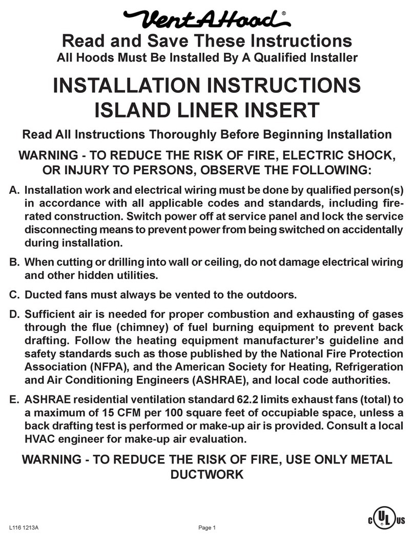VentAHood ISLAND installation instructions