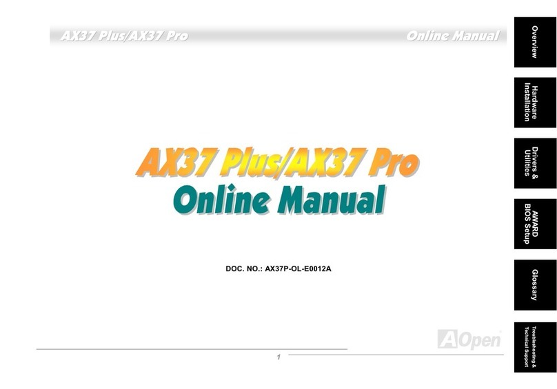 AOpen AX37 PRO Setup guide AOpen AX37 PRO Setup guide