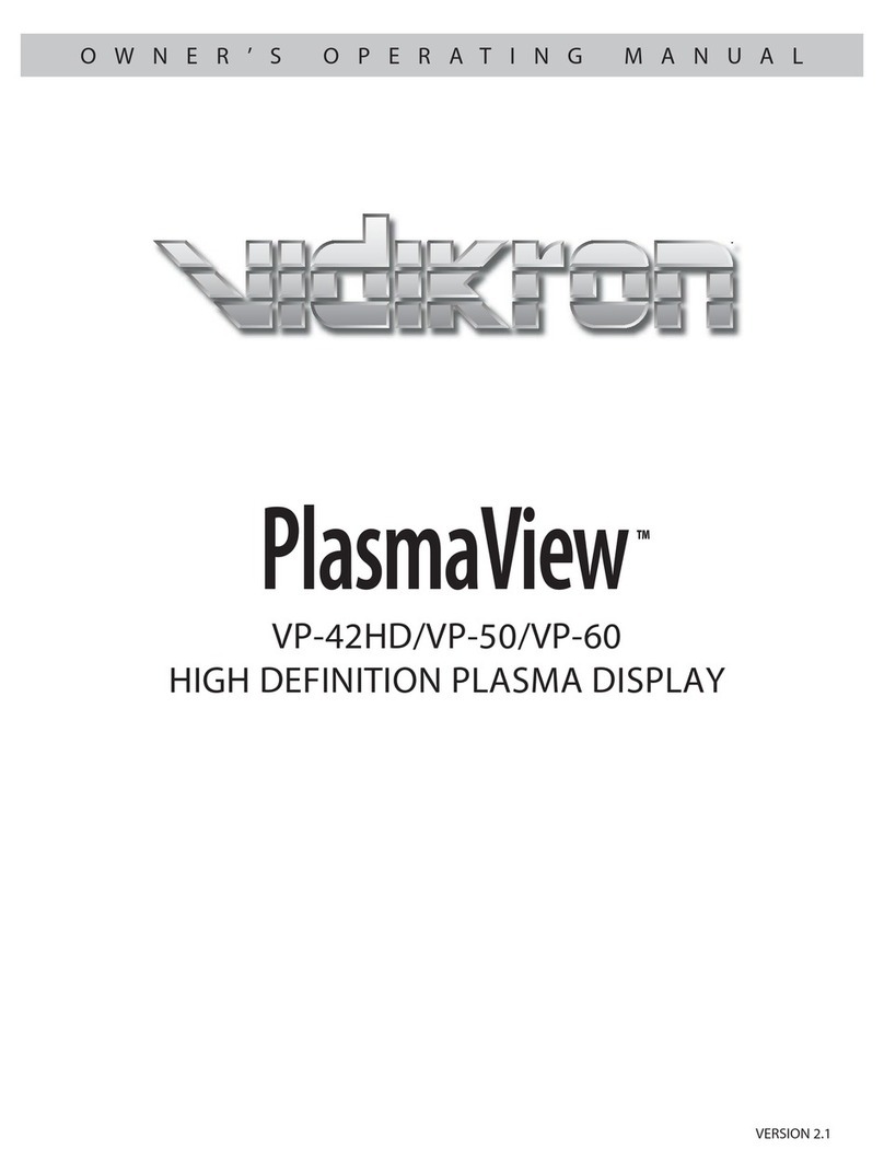 Vidikron PlasmaView VP-42HD Operation manual Vidikron PlasmaView VP-42HD Operation manual