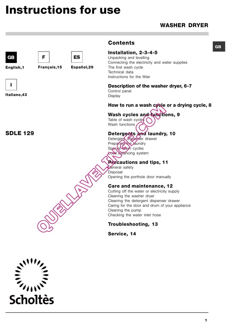 SCHOLTES SDLE 129 User manual
