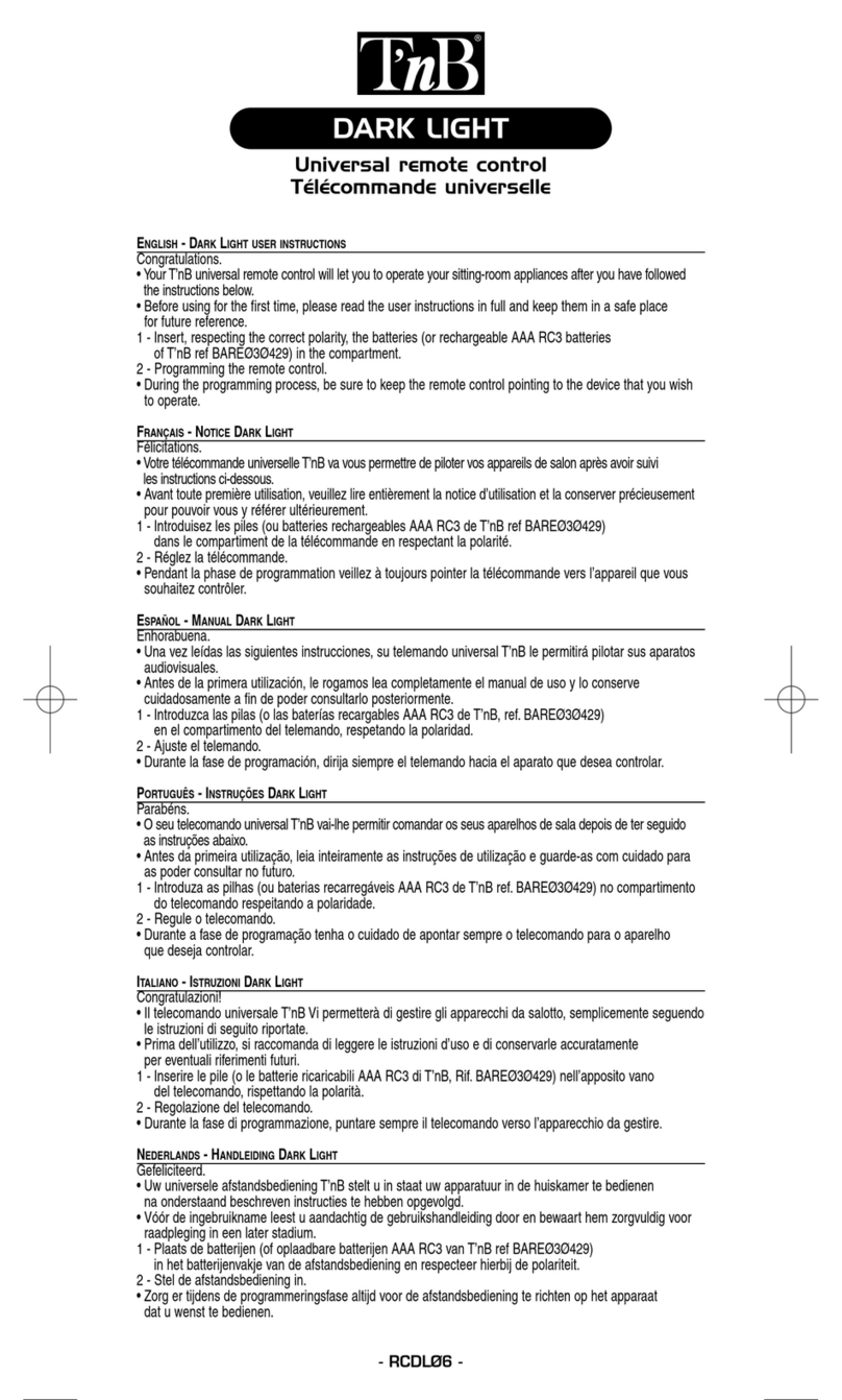 T'nB Dark Light User instructions