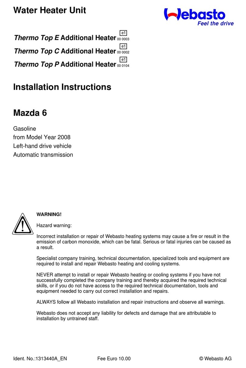 Webasto Mazda 6 installation instructions Webasto Mazda 6 installation instructions