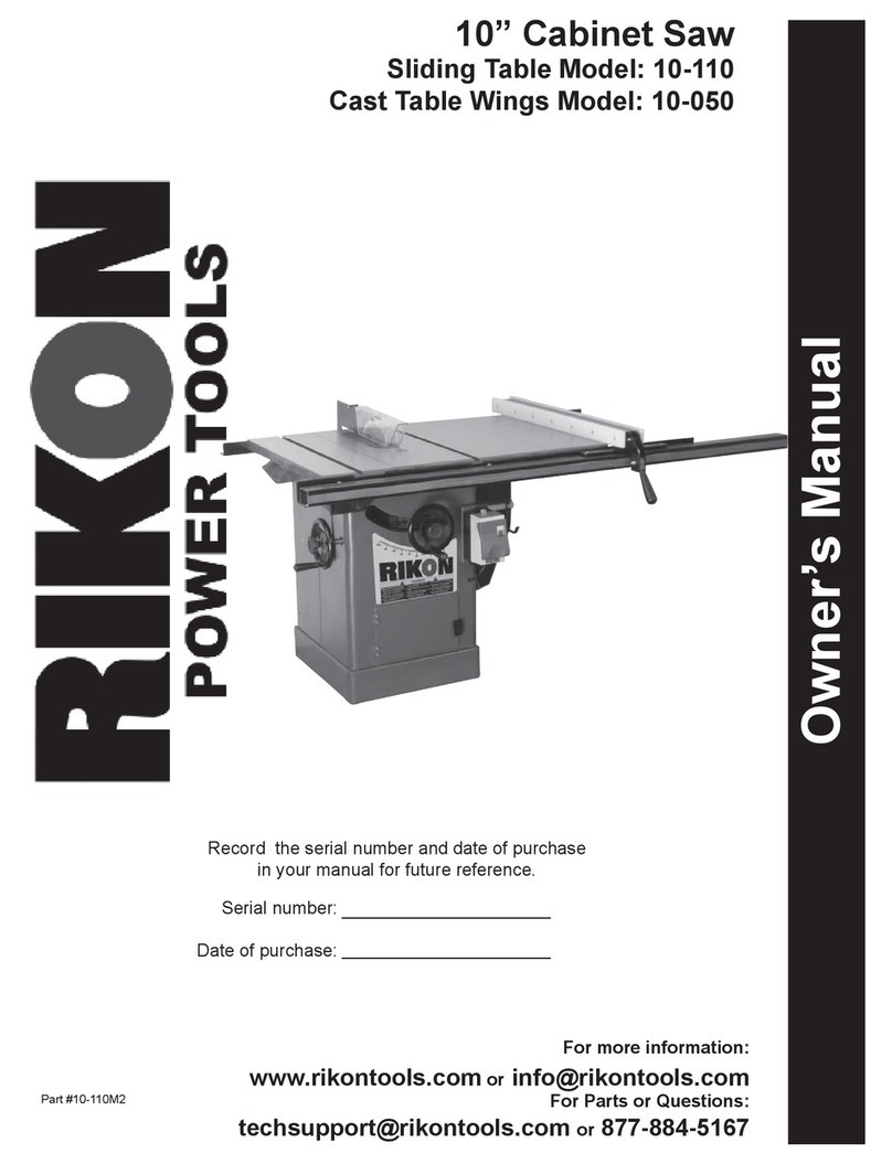 Rikon Power Tools 10-110 owner's manual