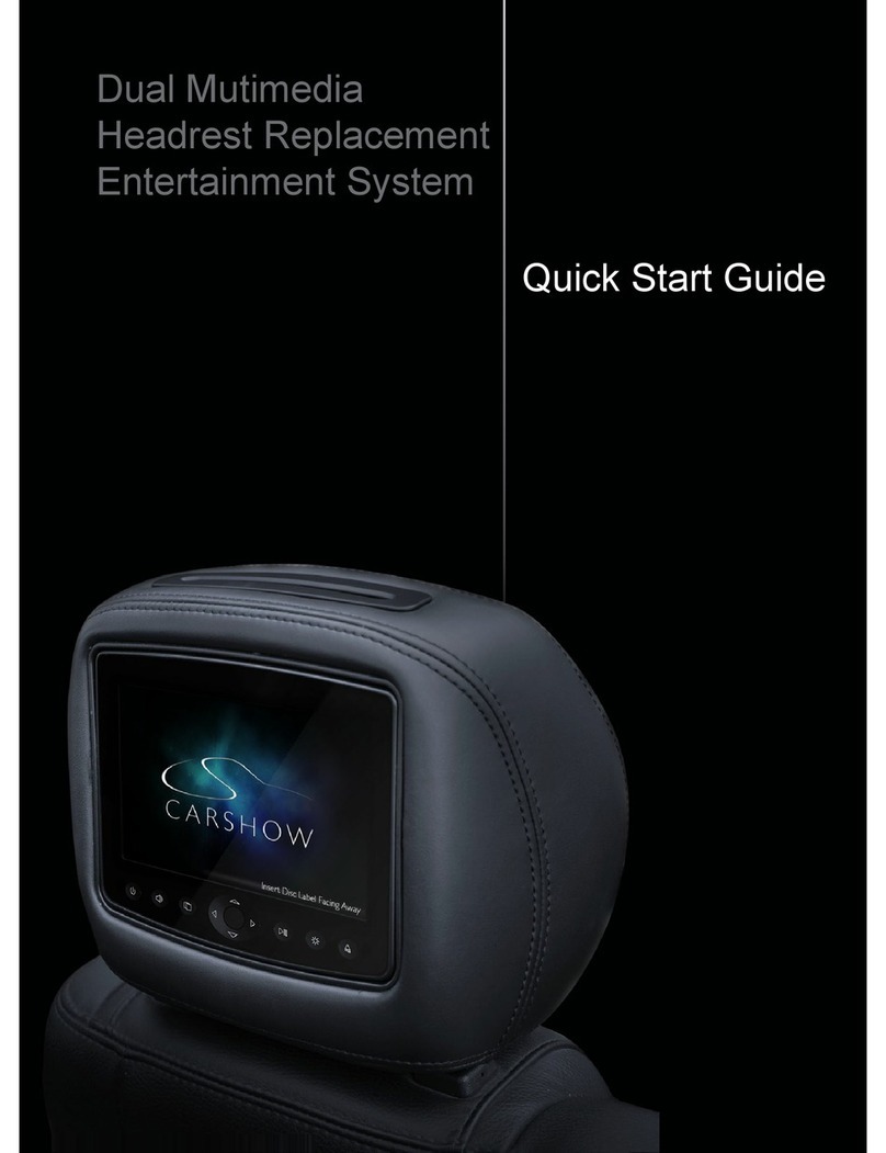 CarShow Dual Mutimedia Headrest Replacement Entertainment... quick start guide