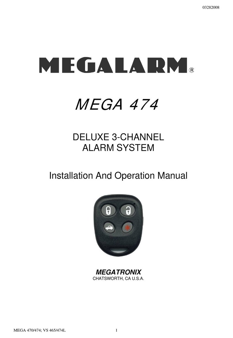 Megalarm MEGA 474 Installation and operation manual