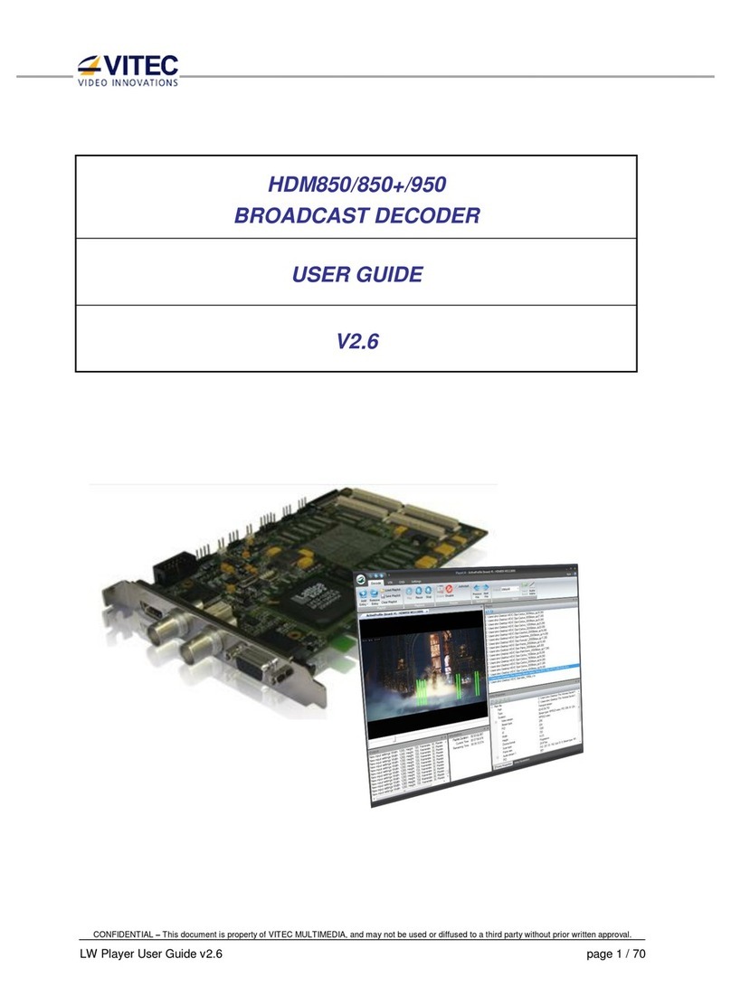 Vitec Multimedia HDM850+ user guide
