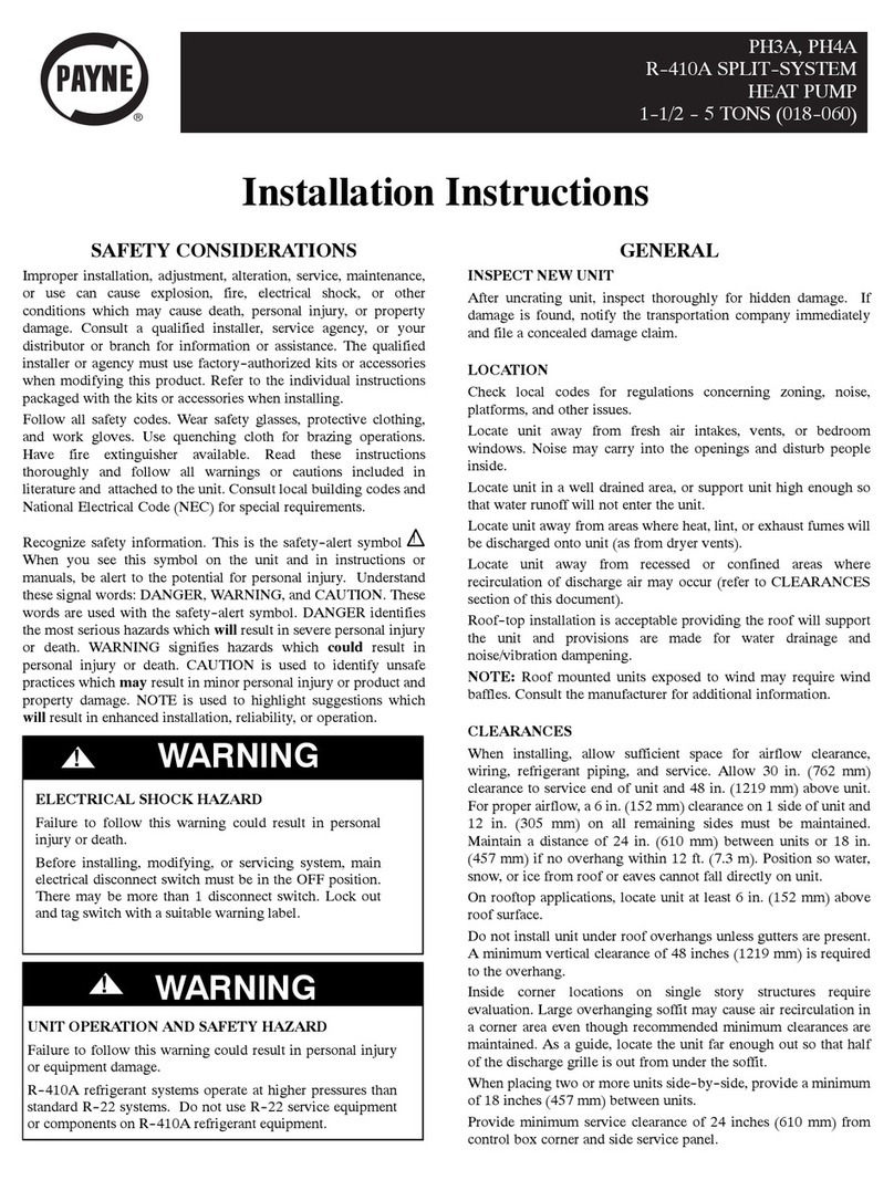 Payne PH3A installation instructions Payne PH3A installation instructions