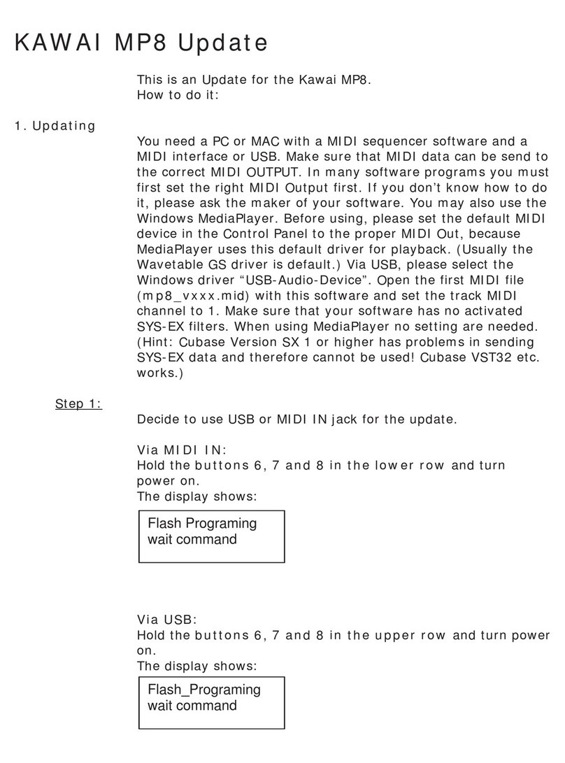 Kawai Stage Piano MP8 Update