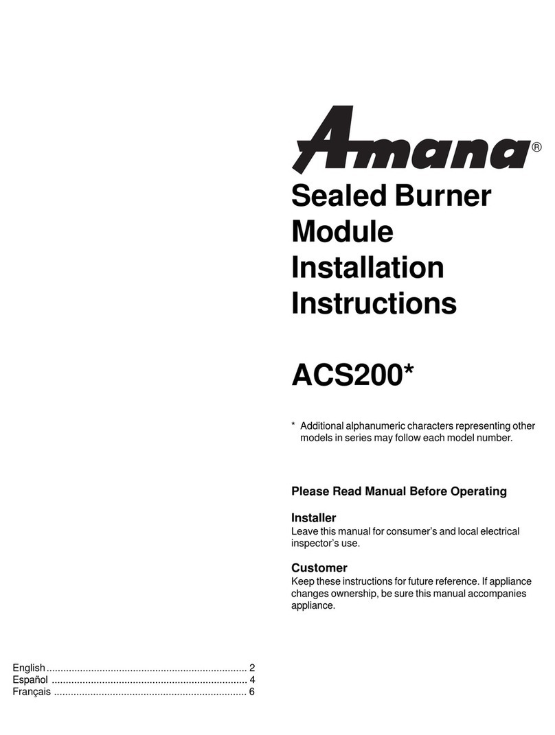 Amana ACS200 Series User manual
