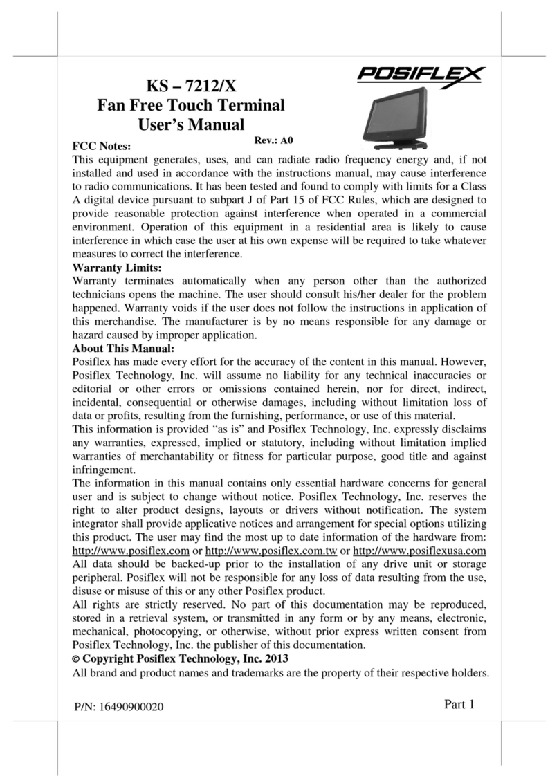 POSIFLEX KS - 7212/X User manual