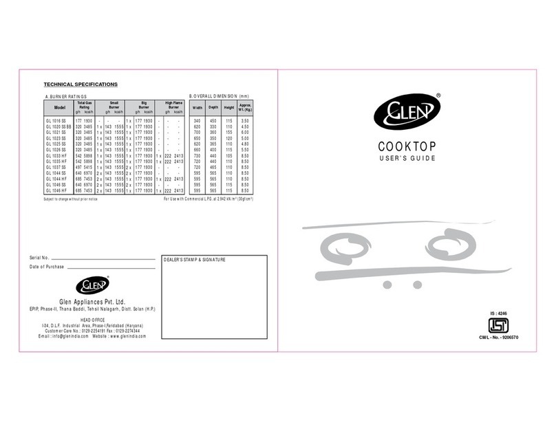 Glen GL 1016 SS user guide