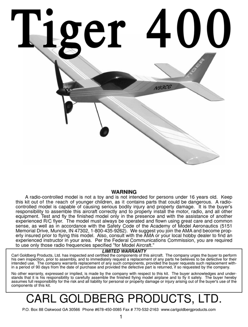 Carl Goldberg Products Tiger 400 instruction manual