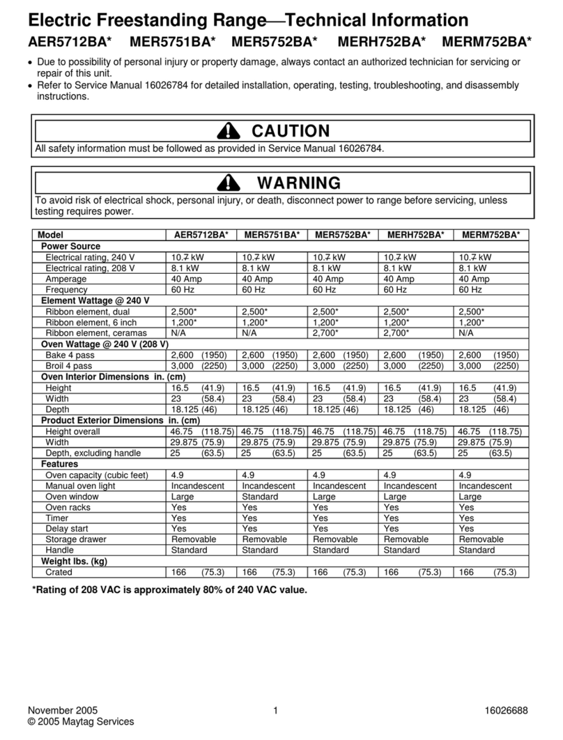 Maytag AER5712BA Series Manual