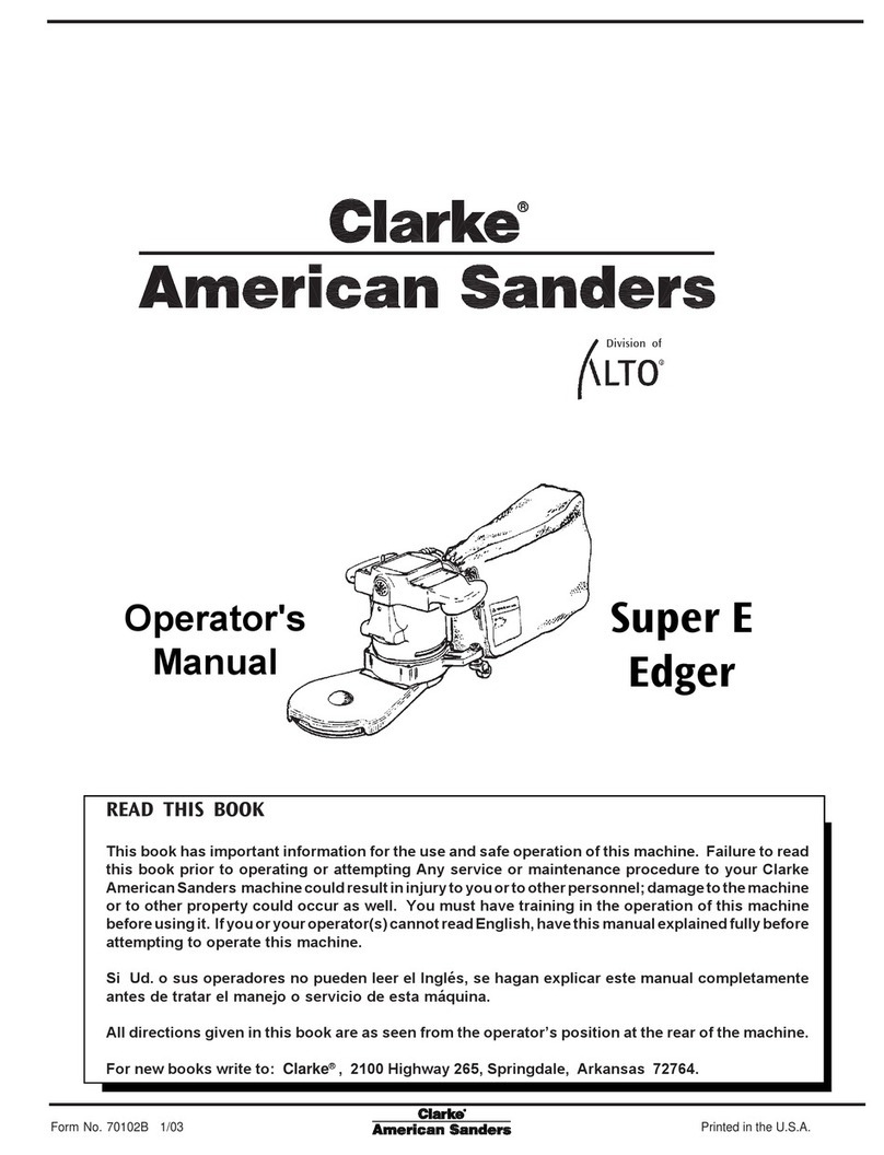 Clarke Super E Edger User manual