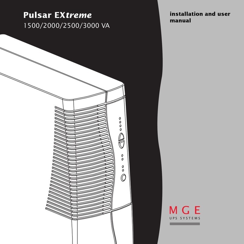 MGE UPS Systems Pulsar EXtreme 1500 Installation and user manual