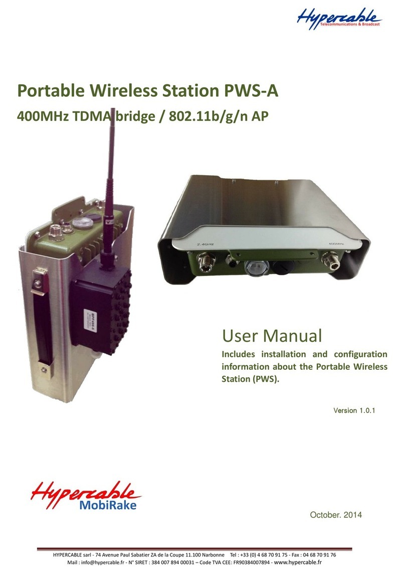 Hypercable 400MHz TDMA bridge / 802.11b/g/n AP user manual