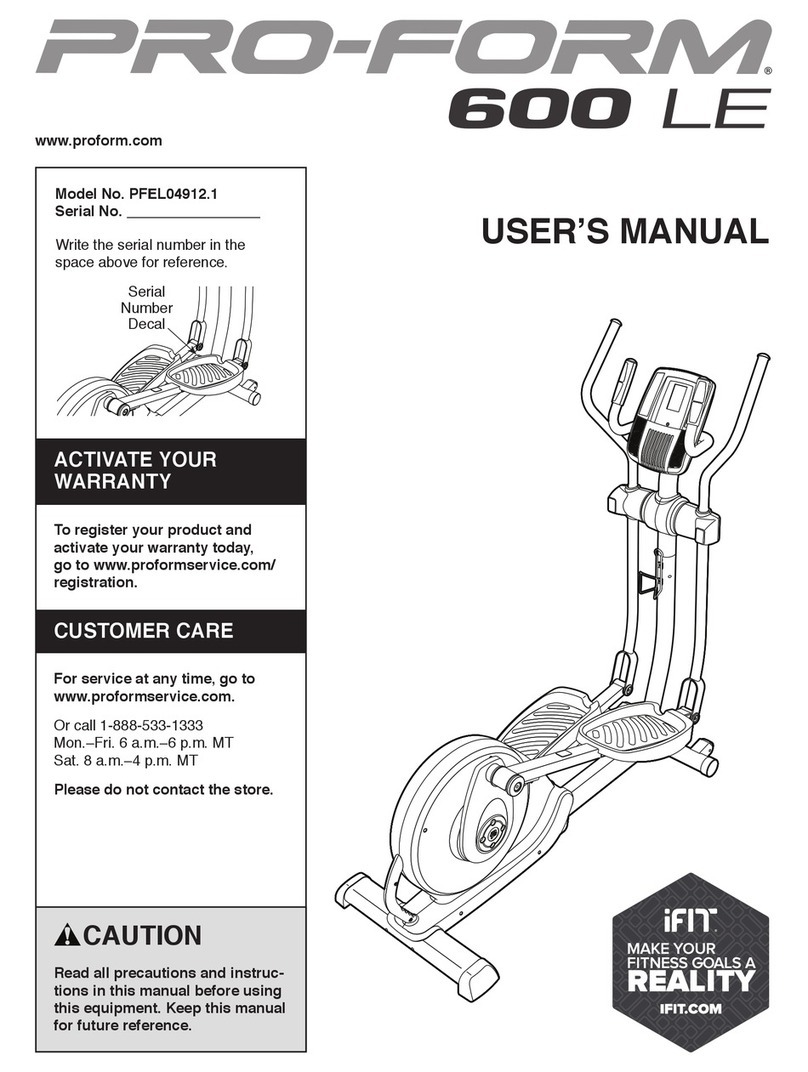 Pro-Form PFEL04912.1 User manual