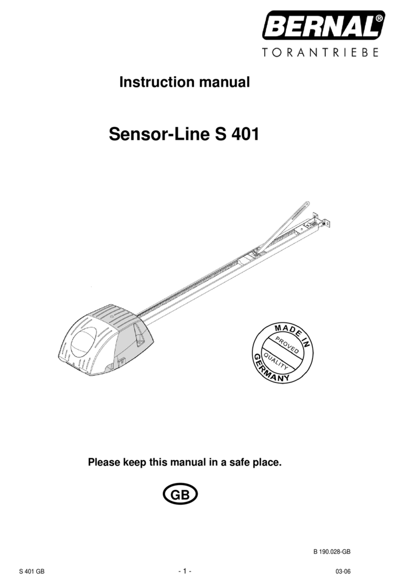 Bernal Sensor-Line S 401 instruction manual