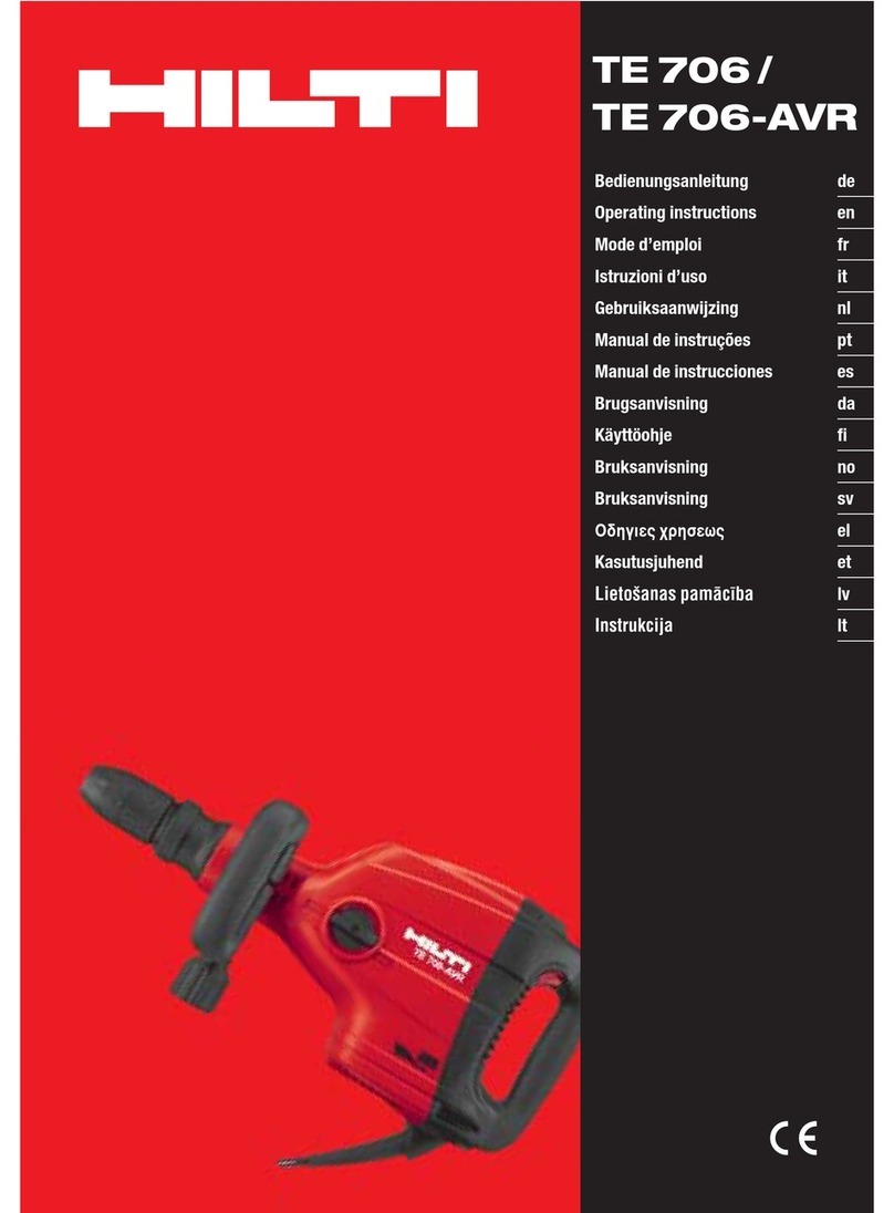 Hilti TE 706-AVR operating instructions