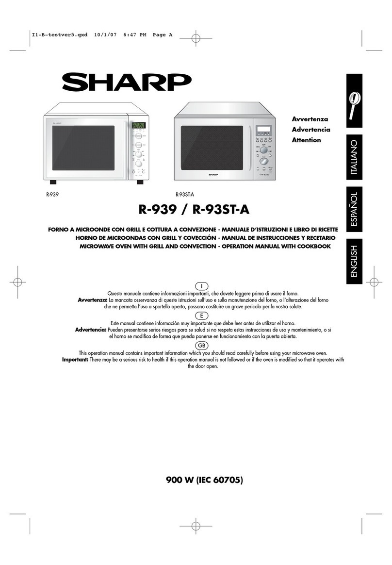 Sharp R-939 User manual