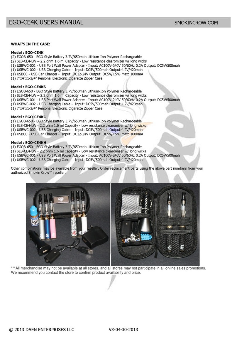 Smokin Crow EGO-CE4K user manual