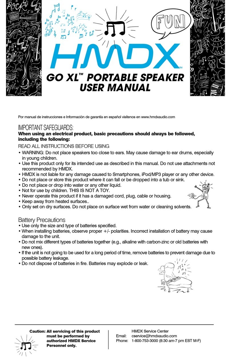 HMDX GO XL User manual