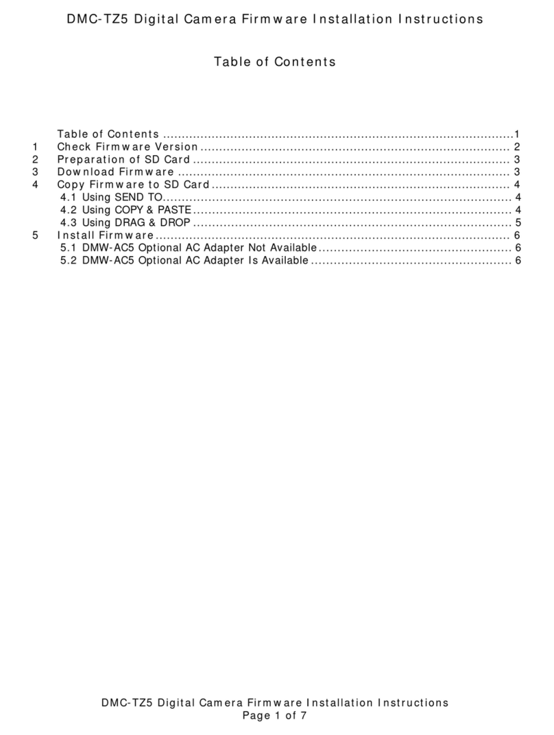 Panasonic Lumix DMC-TZ5; Lumix DMC-TZ4 Mounting instructions
